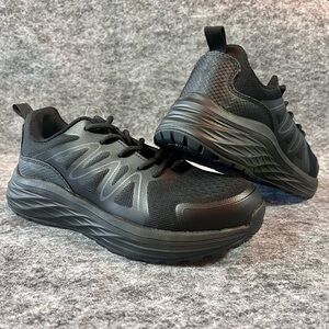 Brazos Womens 7B Black Contractor Steel Toe Warehouse Work Shoes Comfort 0257